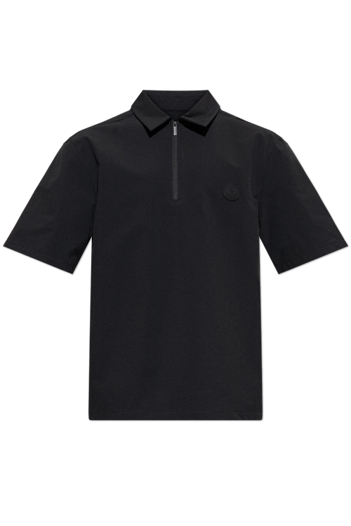 Moncler BLACK Polo with logo patch 1