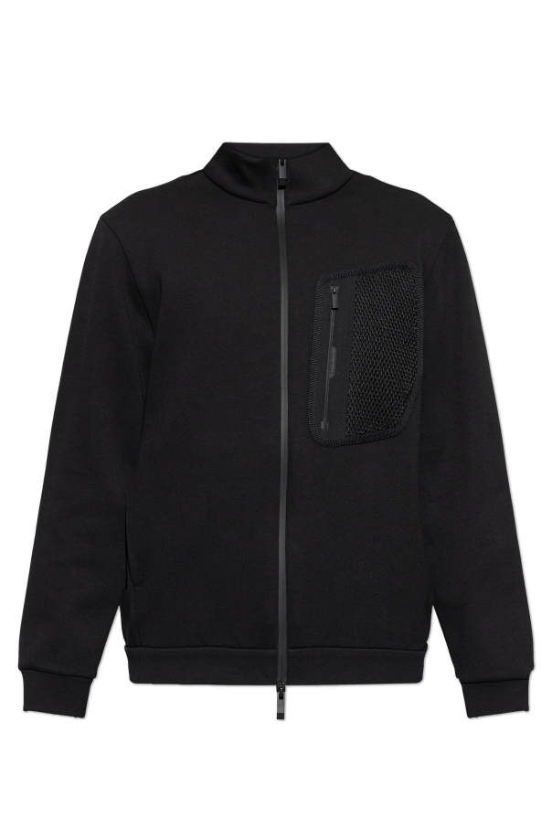Moncler BLACK Sweatshirt with stand-up collar 1
