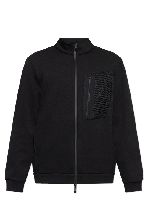 Moncler BLACK Sweatshirt with stand-up collar 1
