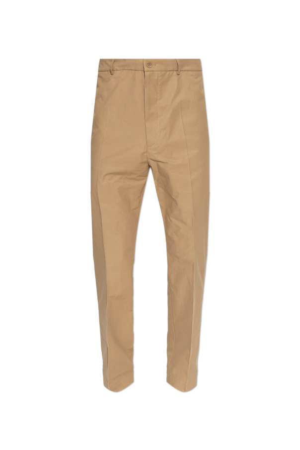 Moncler beige Creased trousers 1