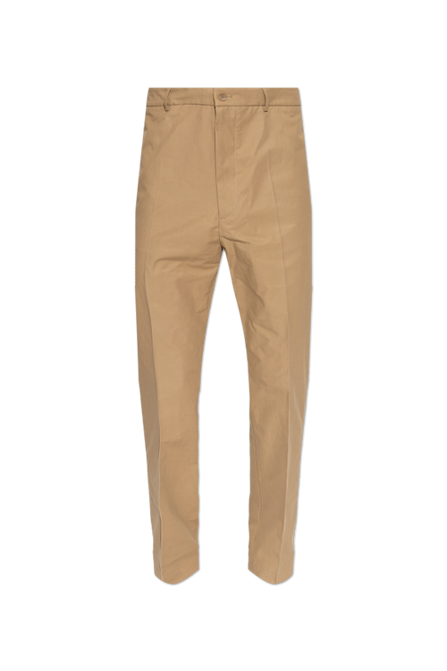 Moncler beige Creased trousers 1