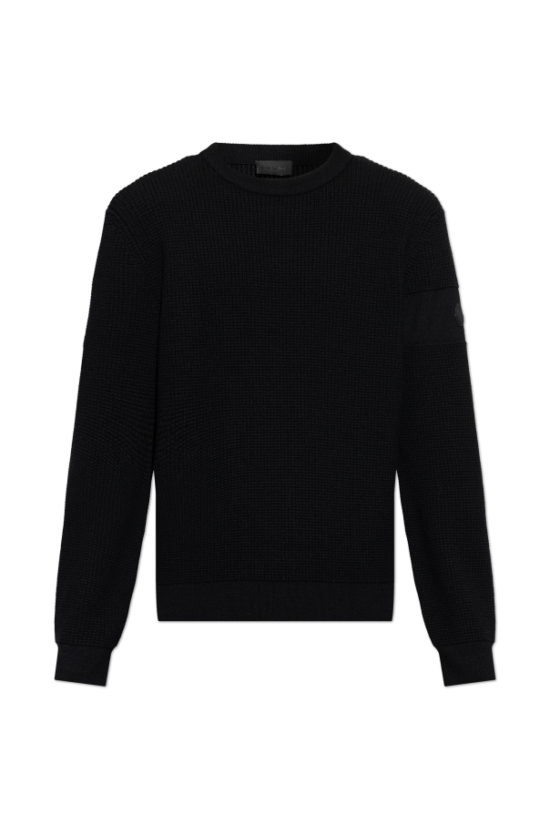 Moncler BLACK Wool sweater with a crew neck 1