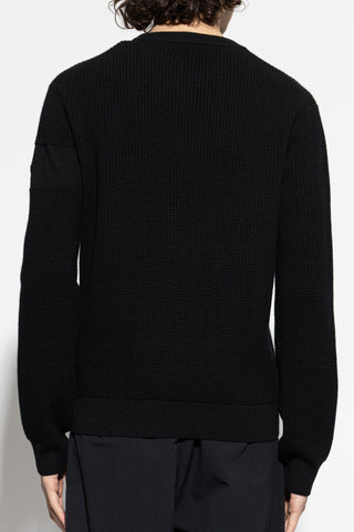 Moncler BLACK Wool sweater with a crew neck 4
