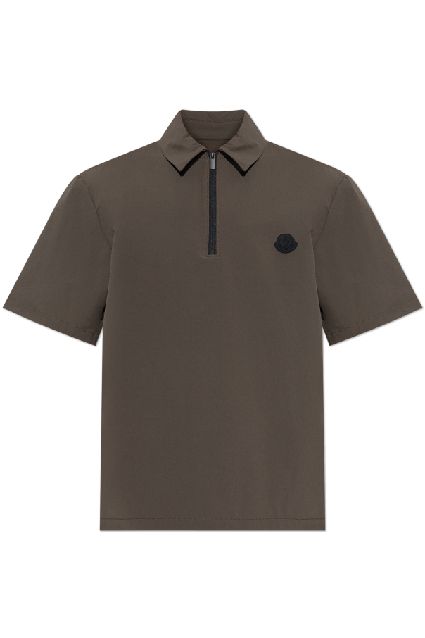 Moncler GREEN Polo with logo patch 1
