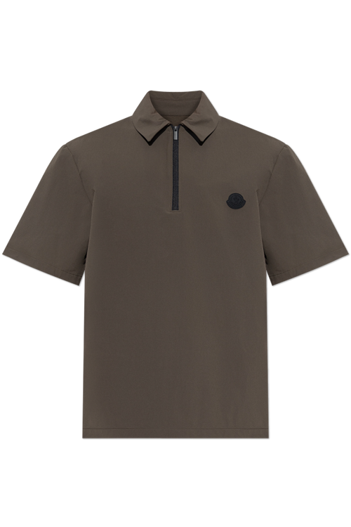 Moncler GREEN Polo with logo patch 1