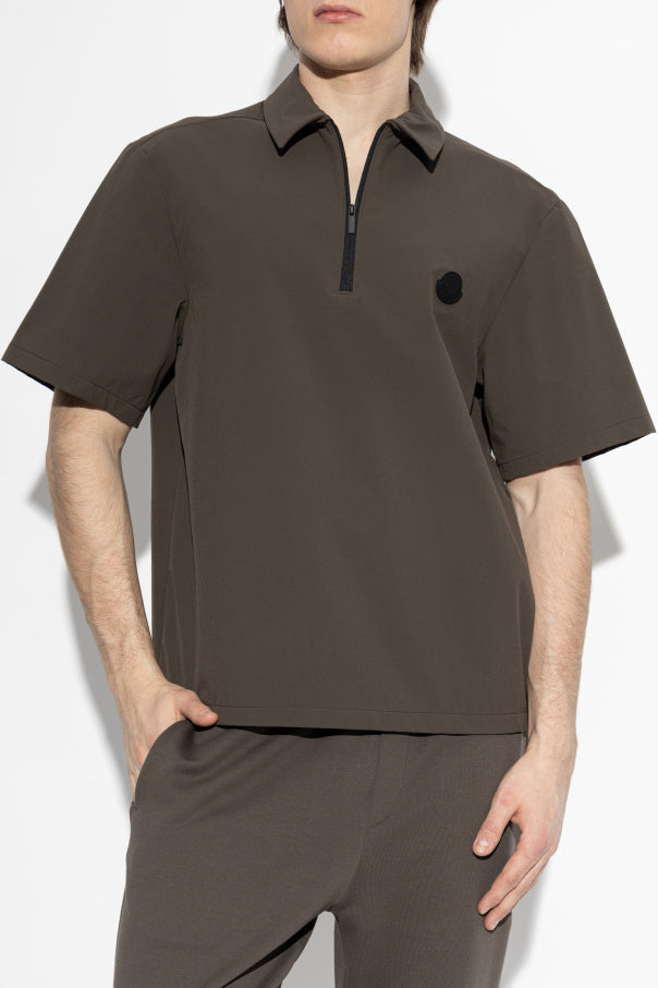 Moncler GREEN Polo with logo patch 3