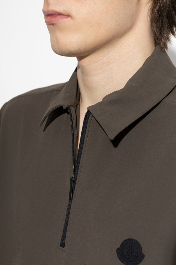 Moncler GREEN Polo with logo patch 5