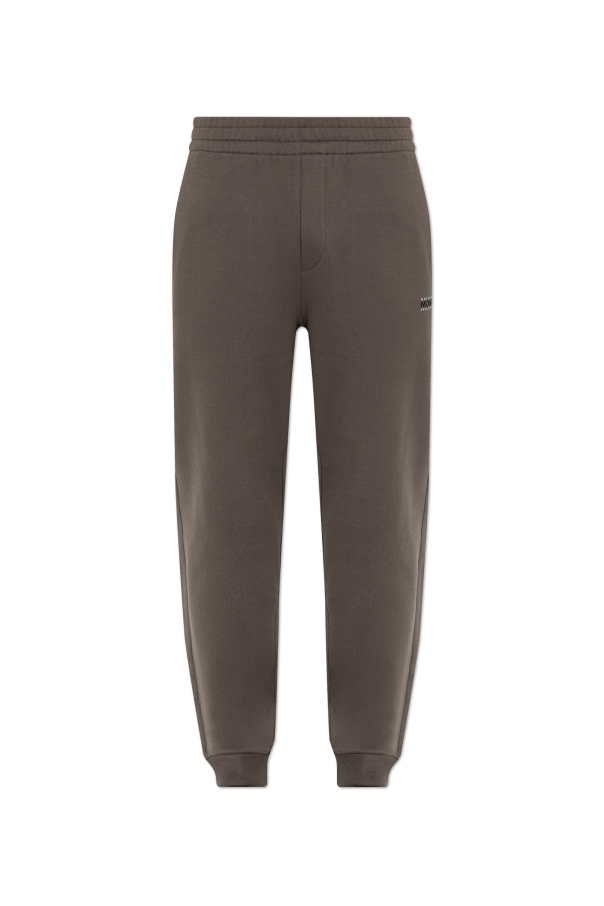 Moncler BROWN Sweatpants with printed logo 1