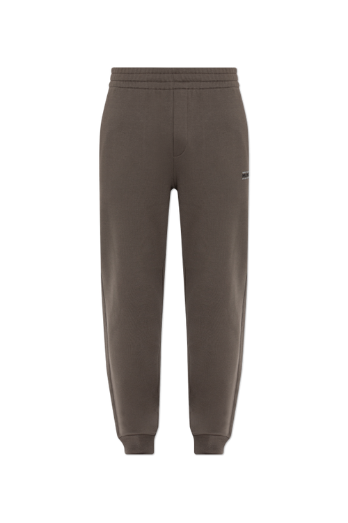 Moncler BROWN Sweatpants with printed logo 1