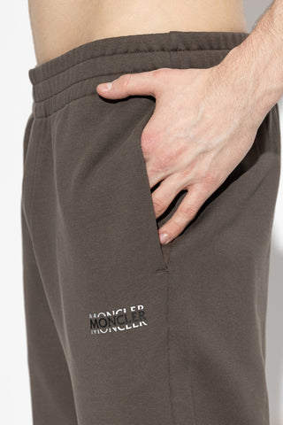 Moncler BROWN Sweatpants with printed logo 5