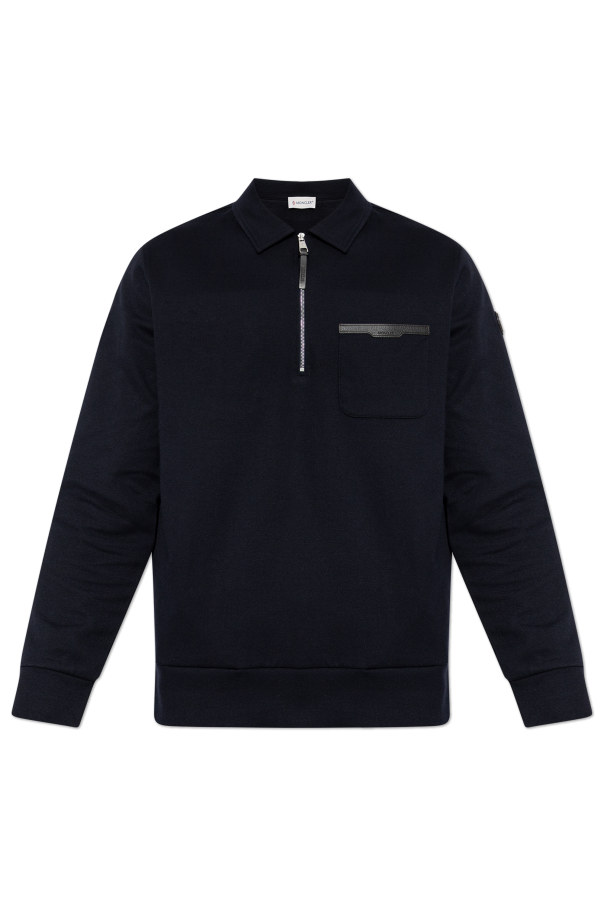 Moncler NAVY BLUE Long-sleeve polo 1
