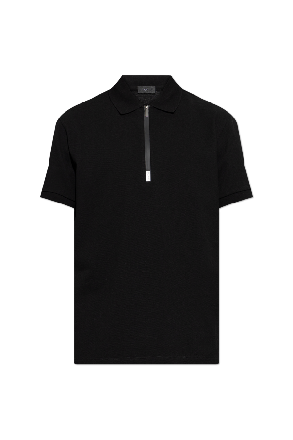 Moncler BLACK Polo with logo patch 1