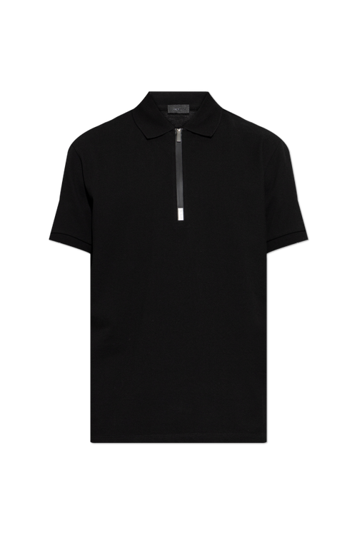 Moncler BLACK Polo with logo patch 1