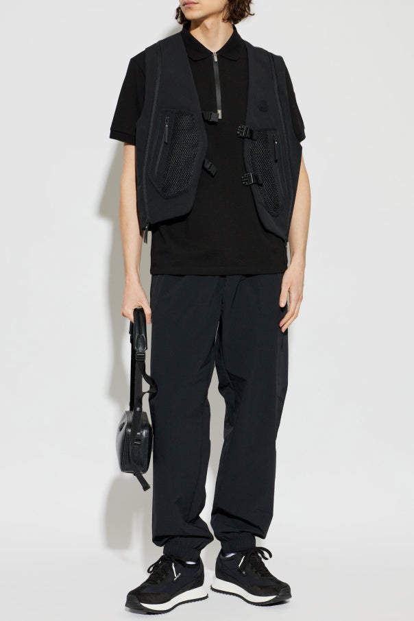 Moncler BLACK Polo with logo patch 2
