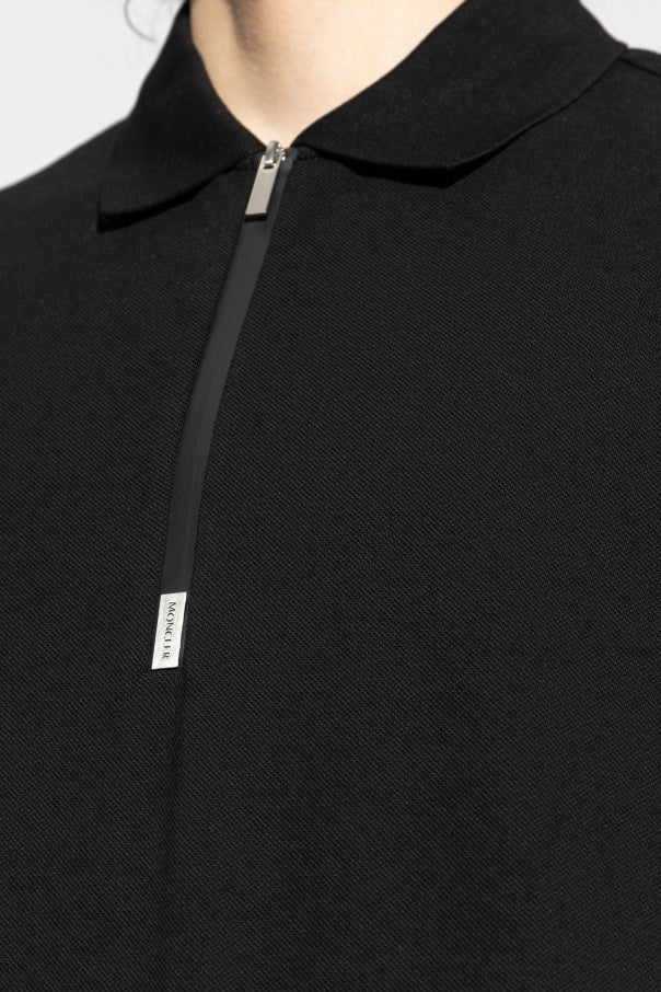 Moncler BLACK Polo with logo patch 5