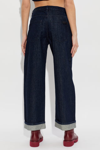 Moncler NAVY BLUE Wide-leg jeans 4