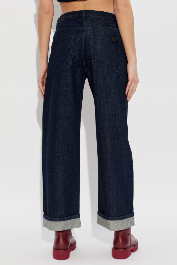 Moncler NAVY BLUE Wide-leg jeans 4