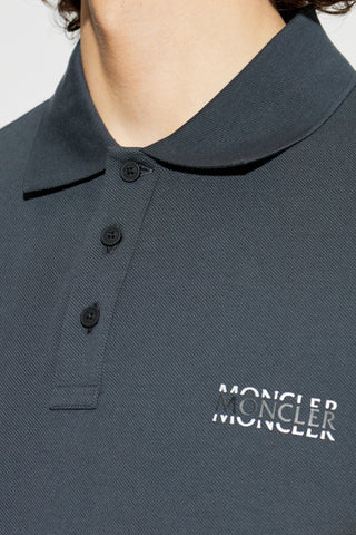 Moncler GREY Polo with logo 5