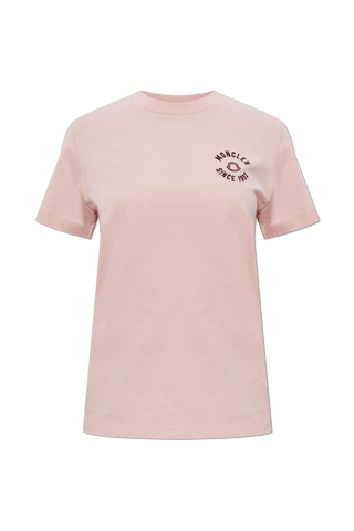 Moncler PINK T-shirt with logo patch 1
