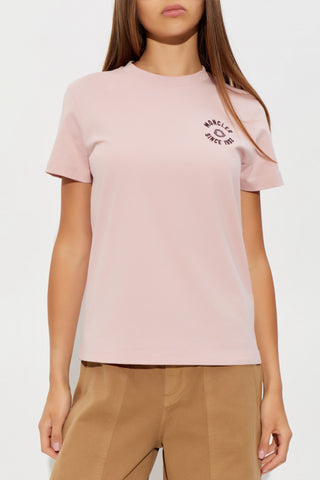 Moncler PINK T-shirt with logo patch 3