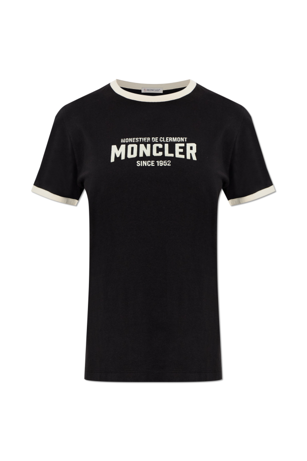 Moncler BLACK T-shirt with logo 1