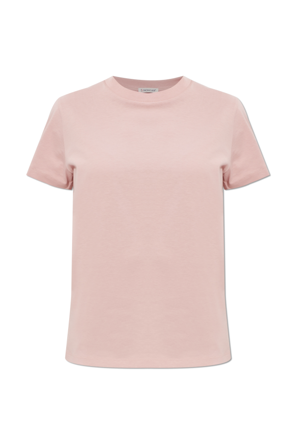 Moncler PINK Cotton T-shirt 1