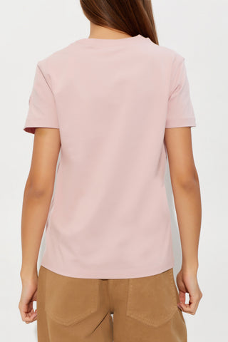 Moncler PINK Cotton T-shirt 4