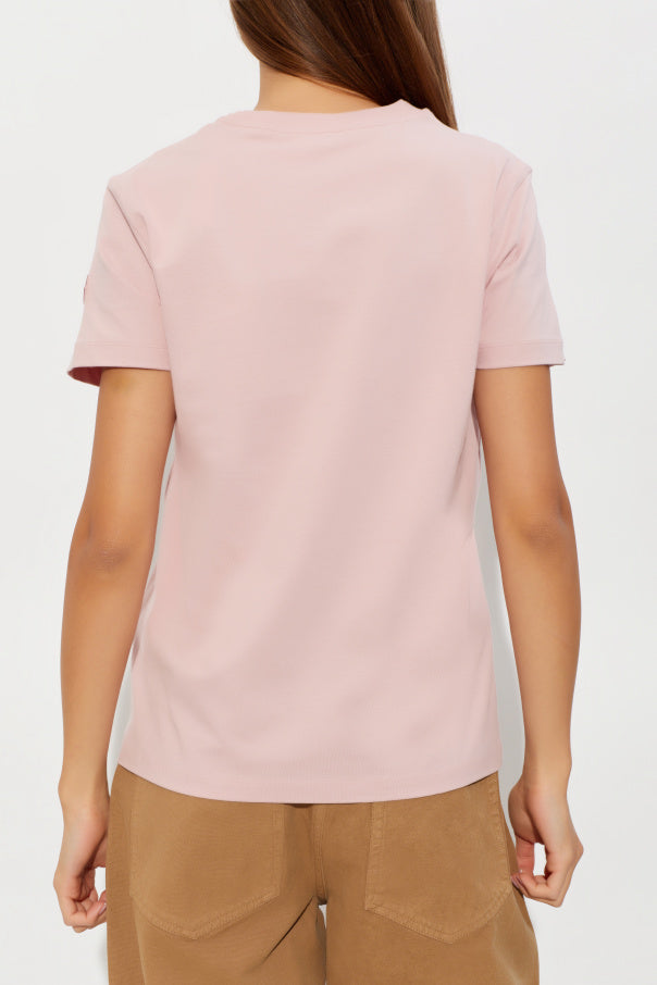 Moncler PINK Cotton T-shirt 4