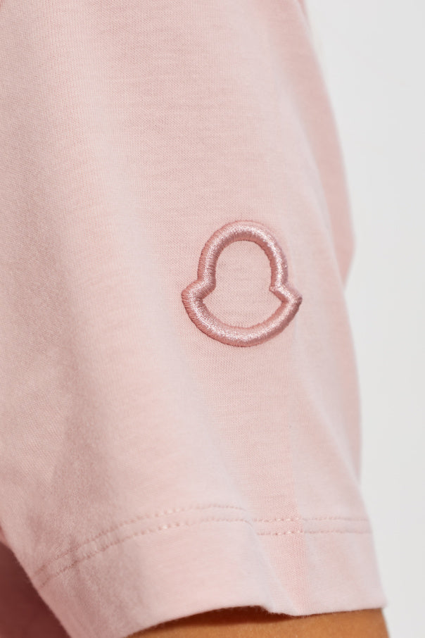 Moncler PINK Cotton T-shirt 5