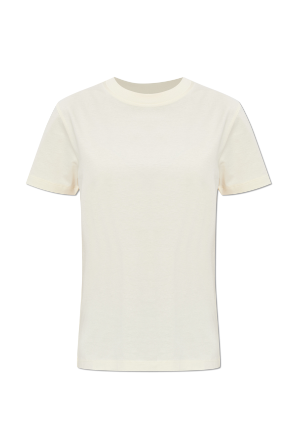 Moncler cream Cotton T-shirt 1