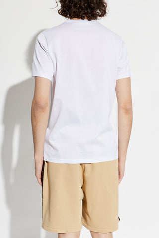 Moncler WHITE T-shirt with logo patch 4