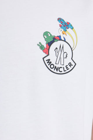 Moncler WHITE T-shirt with printed logo 5