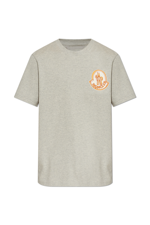 Moncler GREY T-shirt with printed logo 1