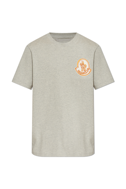 Moncler GREY T-shirt with printed logo 1