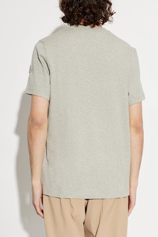 Moncler GREY T-shirt with printed logo 4
