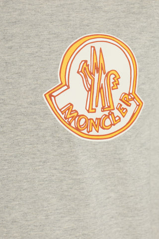 Moncler GREY T-shirt with printed logo 5