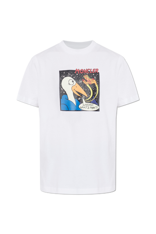 Moncler WHITE T-shirt with print 1
