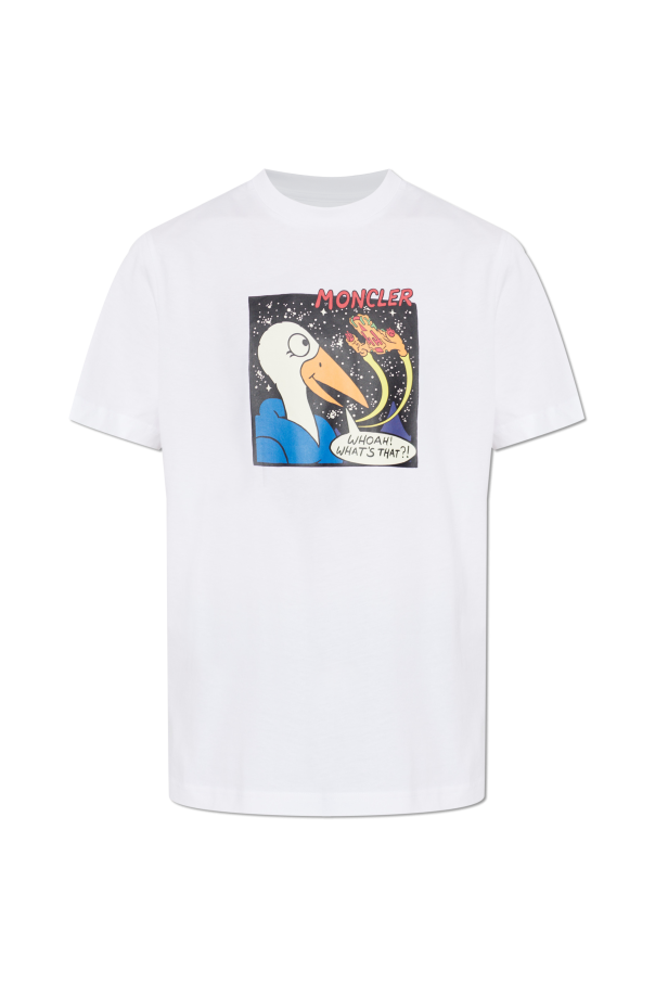 Moncler WHITE T-shirt with print 1