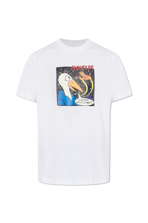 Moncler WHITE T-shirt with print 1