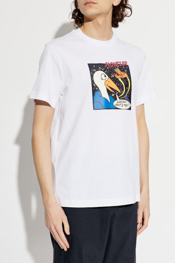 Moncler WHITE T-shirt with print 3