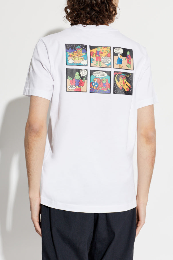 Moncler WHITE T-shirt with print 4