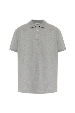 Moncler GREY Polo with logo patch 1