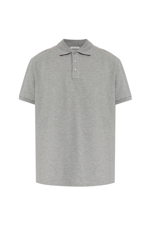 Moncler GREY Polo with logo patch 1