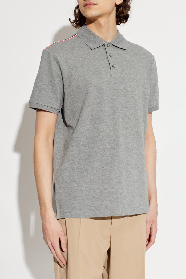 Moncler GREY Polo with logo patch 3