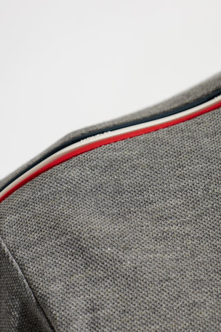 Moncler GREY Polo with logo patch 5