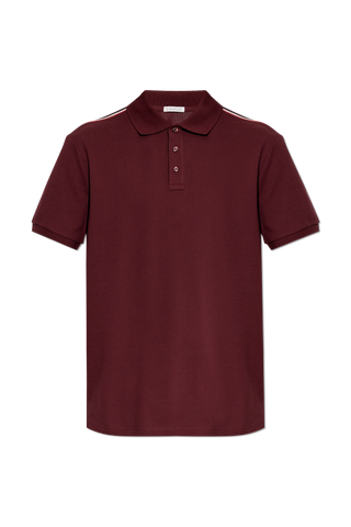 Moncler BURGUNDY Polo with logo patch 1