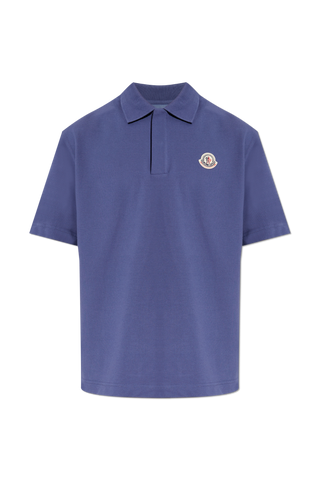 Moncler NAVY BLUE Polo with logo patch 1