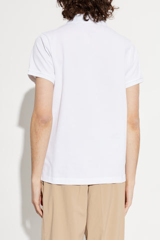Moncler WHITE Polo with logo patch 4