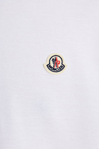 Moncler WHITE Polo with logo patch 5