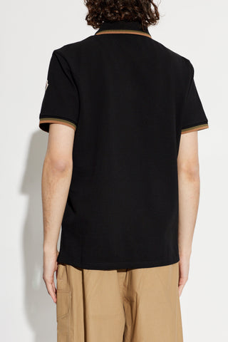 Moncler BLACK Polo with logo patch 4